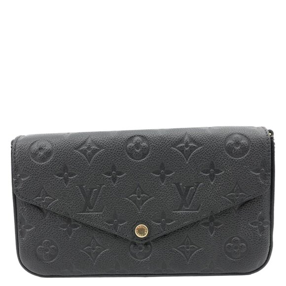 Louis Vuitton Felicie Pochette Monogram Empreinte Crossbody Bag Black - Picture 4 of 14